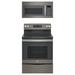 GE Appliances 2 Piece Kitchen Package w/ 30" Freestanding Electric Range & 30" Over-the-Range Microwave in Black | Wayfair