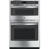 GE Appliances 27" Self-Cleaning Electric Wall Oven w/ Built-In Microwave, Stainless Steel in Gray | 42.37 H x 27 W x 26.87 D in | Wayfair