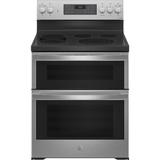 GE Profile™ 29.875" 6.6 cu. ft. Smart Freestanding Electric Range w/ Convection Oven, Stainless Steel | 47 H x 29.875 W x 28.25 D in | Wayfair