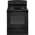 GE Appliances 30" 5.3 cu ft. Freestanding Electric Range in Black | 47 H x 30 W x 28 D in | Wayfair JB258DMBB