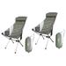 Nice C Folding Camping Chair Metal in Green/Gray | 38.5 H x 23 W x 30 D in | Wayfair NC-HB-20GREEN