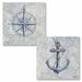 Breakwater Bay Vintage Nautical I & II by Paul Brent - 2 Piece Graphic Art Print Set Paper in Gray, Size 16.0 H x 16.0 W x 0.01 D in | Wayfair