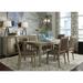 Karlin 6 - Person Dining Set Wood/Upholstered in Brown/Gray Laurel Foundry Modern Farmhouse® | 30" H x 60" W x 36" D | Wayfair