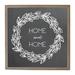 Gracie Oaks Chalk Home Sweet Home Wall Mounted Magnetic Board Manufactured Wood in Brown | 8 H x 8 W x 2 D in | Wayfair