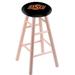 Holland Bar Stool NCAA 24" Bar Stool Wood/Plastic/Acrylic in Brown | 24 H x 18 W x 18 D in | Wayfair RC24MSNatOKStUn