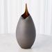 Global Views Frosted Vase w/Amber Casing Glass in Gray | 18.25 H x 7.25 W x 7.25 D in | Wayfair 8.82542