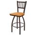 Holland Bar Stool Contessa Swivel Solid Wood Counter, Bar & Extra Tall Stool Wood/Metal in Brown | 39 H x 16 D in | Wayfair 81025BZMedMpl