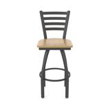 Holland Bar Stool Jackie Swivel Stool Wood/Metal in Gray | 39 H x 18 W x 18 D in | Wayfair 41025PWNatMpl