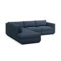 Blue Sectional - Gus* Modern Podium Modular 4 PC Lounge Sectional A Polyester/Upholstery | 31 H x 104 W x 92 D in | Wayfair KSMOPOX4LASE-HANNAV-LF