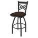 Holland Bar Stool 820 Catalina Swivel Counter Stool Upholstered/Metal in Gray | 39 H x 18 W x 18 D in | Wayfair 82030PW025