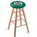 Holland Bar Stool NCAA 36" Bar Stool Wood/Plastic/Acrylic in Brown | 36 H x 19 W x 19 D in | Wayfair RC36OSNatColoSt