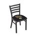 Holland Bar Stool NCAA Metal Vanity Stool Performance Fabric/Upholstered/Metal in Black | 32 H x 18 W x 18 D in | Wayfair L00418WakeFr