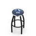 Holland Bar Stool NCAA Swivel 25" Counter Stool Upholstered/Metal in Black/Brown | 25 H x 18 W x 18 D in | Wayfair L8B2C25EastIL