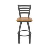 Holland Bar Stool Jackie Swivel Stool Wood/Metal in Gray | 39 H x 18 W x 18 D in | Wayfair 41036PWMedOak