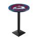 Holland Bar Stool NHL 30" Pedestal Dining Table Metal in Blue/Black | 36 H x 30 W x 30 D in | Wayfair L217B3628ColAva