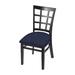 Holland Bar Stool Solid Wood Ladder Back Side Chair Faux Leather/Wood/Upholstered in Black | 33 H x 17 W x 21 D in | Wayfair 313018Blk014