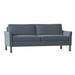 Ebern Designs Soroya 77.75" Flared Arm Sofa w/ Reversible Cushions Other Performance Fabrics in Gray/Brown | 33 H x 77.75 W x 36.75 D in | Wayfair