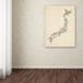 Trademark Fine Art 'Old Sheet Music Map of Japan' Graphic Art Print on Wrapped Canvas Canvas | 19 H x 14 W x 2 D in | Wayfair MT0531-C1419GG