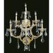 Willa Arlo™ Interiors Stockard 7 - Light Dimmable Candle Wall Light, Crystal in Yellow | 27 H x 22 W x 22 D in | Wayfair HOHM6751 41385915