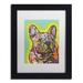 Trademark Fine Art 'French Bulldog III' Framed Painting Print on Canvas Canvas, Wood | 14" H x 11" W x 0.5" D | Wayfair ALI1399-B1114MF