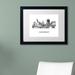 Trademark Fine Art 'Cincinnati Ohio Skyline WB-BW' Framed Graphic Art on Canvas Canvas, Wood | 0.5 D in | Wayfair MW0426-B1114MF