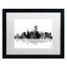 Trademark Fine Art 'Jersey City New Jersey Skyline BG-1' Framed Graphic Art on Canvas Canvas, Wood | 11 H x 14 W x 0.5 D in | Wayfair