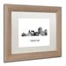 Trademark Fine Art 'Trenton New Jersey Skyline WB-BW' Framed Graphic Art on Canvas Canvas, Wood | 11 H x 14 W x 0.5 D in | Wayfair MW0503-W1114MF