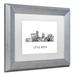 Trademark Fine Art "Little Rock Arkansas Skyline WB-BW" by Marlene Watson Framed Graphic Art Canvas, in Black/White | Wayfair MW0453-B1114MF