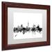 Trademark Fine Art 'Auckland NZ Skyline B&W' Framed Graphic Art in Black/White | 0.5 D in | Wayfair MT1057-W1114MF