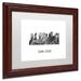 Trademark Fine Art "San Jose California Skyline WB-BW" by Marlene Watson Framed Graphic Art Canvas, Wood in Black/White | Wayfair MW0492-W1114MF
