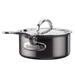 Hestan NanoBond Covered Saucepan Stainless Steel in Black | 4.5 H x 6.87 W in | Wayfair 60021