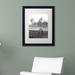 Trademark Fine Art 'Kentucky Horse Sunrise' Framed Photographic Print in Black & White on Canvas Canvas, in Black/White | Wayfair EM0537-B1114MF