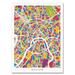 Trademark Fine Art 'Moscow City Street Map' Graphic Art on Wrapped Canvas Canvas | 19 H x 14 W x 2 D in | Wayfair MT0848-C1419GG