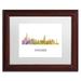 Trademark Fine Art 'Chicago Illinois Skyline WB-1' Framed Graphic Art on Canvas Canvas, Wood | 11 H x 14 W x 0.5 D in | Wayfair MW0357-W1114MF