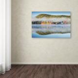 Trademark Fine Art 'Fog on Crystal Lake' Photographic Print on Wrapped Canvas Canvas | 12 H x 19 W x 2 D in | Wayfair ALI3872-C1219GG