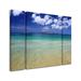 Trademark Fine Art 'Hawaii Blue Beach' by Pierre Leclerc 3 Piece Photographic Print on Wrapped Canvas Set Metal | 24 H x 32 W x 2 D in | Wayfair