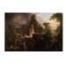Trademark Fine Art 'Expulsion From The Garden Of Eden' Print on Wrapped Canvas in Green | 12 H x 19 W x 2 D in | Wayfair AA00851-C1219GG