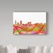 Trademark Fine Art 'Baton Rouge Louisiana Skyline' Graphic Art Print on Wrapped Canvas Canvas | 12 H x 19 W x 2 D in | Wayfair MW00664-C1219GG