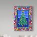 Trademark Fine Art 'Christmas Tree' Graphic Art Print on Wrapped Canvas in Blue/Green/Red | 19 H x 14 W x 2 D in | Wayfair ALI30908-C1419GG