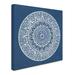 Trademark Fine Art 'Circle Designs III' Print on Wrapped Canvas in Blue/White | 14 H x 14 W x 2 D in | Wayfair WAP01521-C1414GG