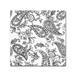 Trademark Fine Art 'Mod Paisley White' Print on Wrapped Canvas in Black/White | 14 H x 14 W x 2 D in | Wayfair ALI17585-C1414GG