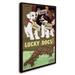 Trademark Fine Art 'Lucky Dogs Vintage Advertisement on Wrapped Canvas' Wall Art on Wrapped Canvas Canvas | 19 H x 12 W x 2 D in | Wayfair