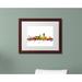 Ivy Bronx 'San Francisco City Skyline' Framed Graphic Art Canvas, Wood in Green/Red/Yellow | 11 H x 14 W x 0.5 D in | Wayfair IVYB6587 40339616