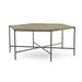 Joe Ruggiero Collection Athena Coffee Table Metal in Black/Brown | 18 H x 43.38 W x 43.38 D in | Wayfair JR001-15-Oak-PK