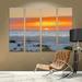 ArtWall Sanibel Sunrise Iv by Steve Ainsworth 4 Piece Photographic Print on Wrapped Canvas Set Metal in Orange/White | 24 H x 32 W x 2 D in | Wayfair