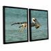 ArtWall Pelican11A by Lindsey Janich 2 Piece Framed Photographic Print on Canvas Set Canvas in White | 24 H x 36 W x 2 D in | Wayfair 0jan040b2436f