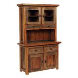 Loon Peak® Jaramillo Dining Hutch Wood/Glass in Brown/Green | 78 H x 48 W x 21 D in | Wayfair CA39C4A45C9044DA9668D7E4A49C335B