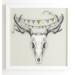 Latitude Run® Skull Framed Graphic Art Wood in Brown/Gray | 12 H x 12 W x 1 D in | Wayfair LATR2543 32001422