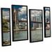 Latitude Run® BB & Lower Manhattan 4 Piece Framed Photographic Print on Canvas Set Canvas in White | 24 H x 36 W x 2 D in | Wayfair