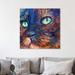 Latitude Run® 'Foxy' Acrylic Painting Print on Wrapped Canvas in Blue/Brown | 12 H x 12 W x 1.5 D in | Wayfair 4AFA1809B65C49D4863864E22272FB6A